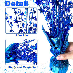 FUBININA 6 Pack Metallic Foil Spray Centerpiece Star Table Decoration Burst Glit