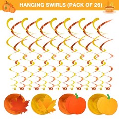 Thanksgiving Decorations Swirls Hanging Fall Autumn Home Office Classroom