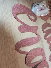 Bunting Decorations Party ‘He Asked She Said Yes Engagement’ Banner DIY Pink