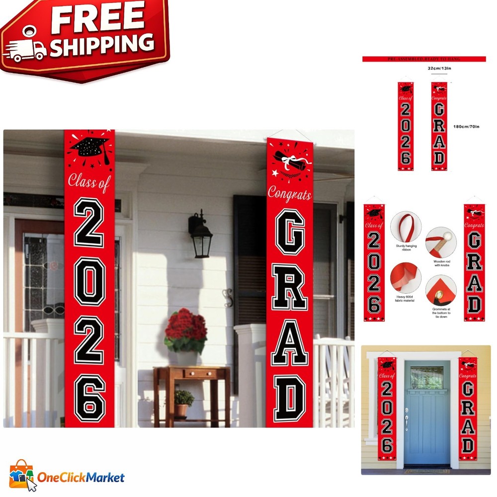 Class of 2026 Stylish Graduation Flags – Perfect for Indoor and Outdoor Use