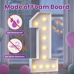 Glowing 4ft Foam Marquee XV – Perfect for Birthdays and Special Events