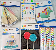 NEW 321 Party! Birthday Balloons LED CAKE TOPPER, HATS, HORNS, CAKE DISPLAY