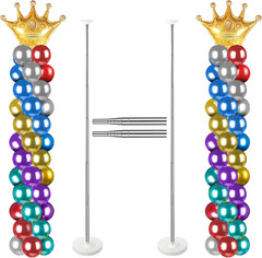 Balloon Column Stand for Floor Set of 2, Adjustable Balloon Arch Stand Balloon