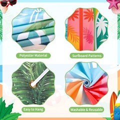 Hello Summer Decorations Beach Surfboard Slippers Door Banner Gift 35″x73″