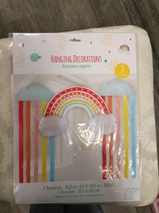 Amscan Hanging Decorations Rainbow Multicolor 3pcs Party Kids Paper
