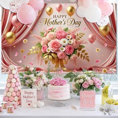 Mother’s Day Photography Backdrop Indoor Outdoor Garden Party Home Decorations .