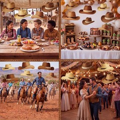 18 Pcs Cowboy Hanging Streamers Western Party Decorations Wild West Cowboy Ha…