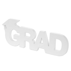 White Large Grad Senior 2026 Graduation Sign Photo Booth Props Centerpieces