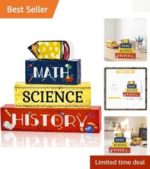 Cute Educational Block Decor with Pencil Topper – Back-to-School Essential