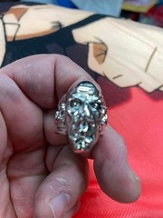 Nosferatu Face Plated Brass Ring – Trick Or Treat Studios Size 12