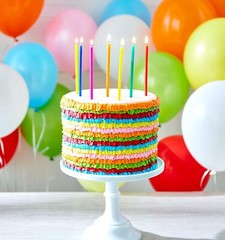 American Greetings Birthday Candles, Long 24 count, Thin Multicolored