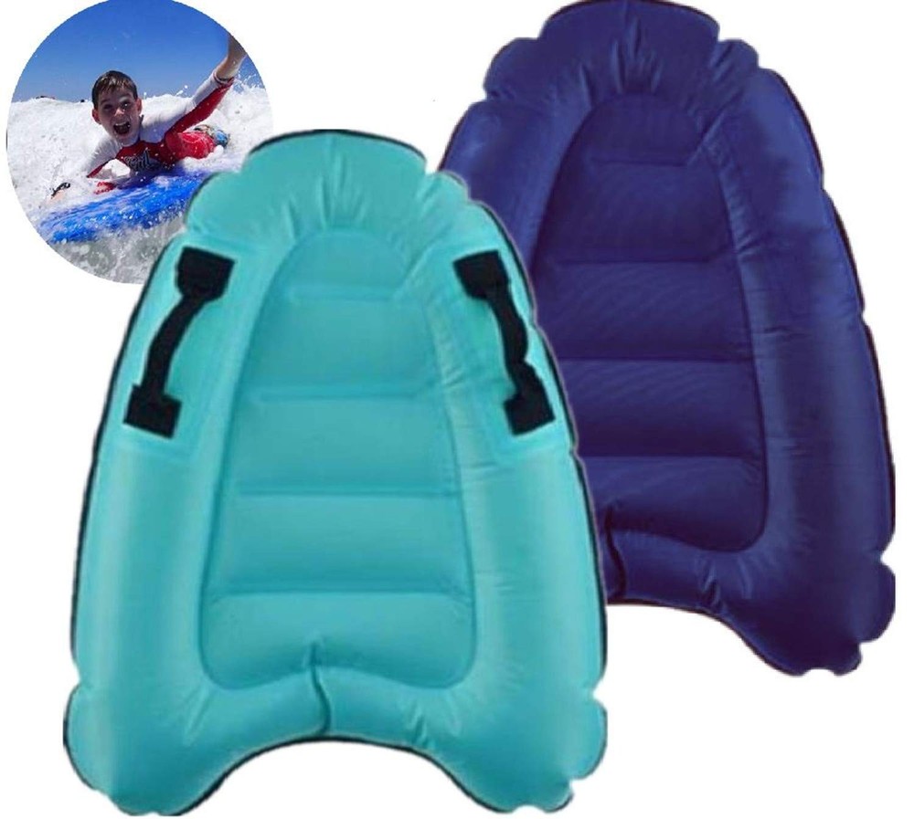 Inflatable Surf Body Board with Handles, Lightweight Swimming Floating Surfbo…