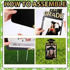 13 Pcs 2026 Graduation Decorations K-12 Photo Yard Signs with Stakes, Class of 2