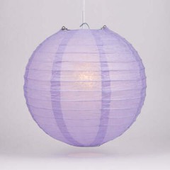 4″ Lavender Round Paper Lantern, Even Ribbing, Hanging Decoration (10 Pack)