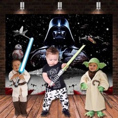 Star Wars Photography Background Boys Birthday Party Photo Backdrop Banner Decor