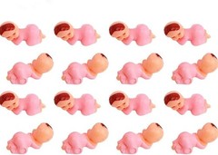 Mini Plastic Babies for Party Favor Decor Party Decorations Baby Shower Party Ga