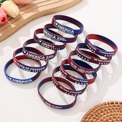 USA 250th Anniversary Bracelets American 4th of July Bracelets USA USA 250 6Pcs