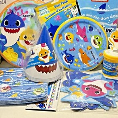 «Baby Shark» Birthday Party Supplies, Napkins, Plates, Decorations, Grab & Go