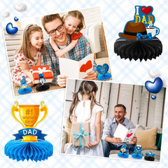 12 Pcs Father’S Day Decorations Double Sided Printing Fathers Day Table