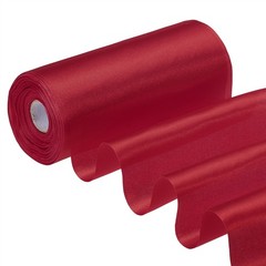 6 Inches x 22 Yards Satin Ribbon Roll Gift Wrapping Ribbon, Wine Red