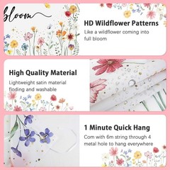 Wildflower Baby in Bloom Backdrop Banner Shower Decorations Pink Yellow