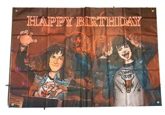 Stranger Things Party Backdrop Happy Birthday 57”x 38” Grommets
