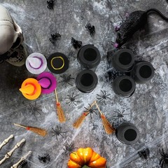 Enchanting 72-Piece Witch Party Kit: Cauldrons, Hats & Spiders for Halloween