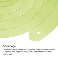 30 Pcs Light Green Party Hanging Single Strip with Hang Tag String,Hook