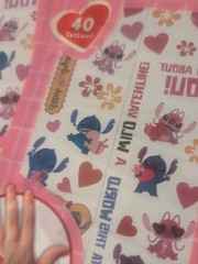 2 Sheets Stitch & Angel Party Fun Love Temporary Tattoo Stickers Disney Cute