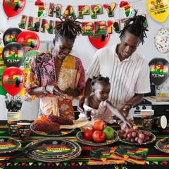 Juneteenth Party Decorations & Supplies Set – Tableware, Banner & More for 24 Gu