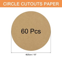60 PCS Khaki Color Circle Cutouts Paper 10 Inch Round Cutouts