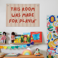 Playroom Decor Wall Banner «This Room Was Made for Playin'» 20X30 Inch – Nursery