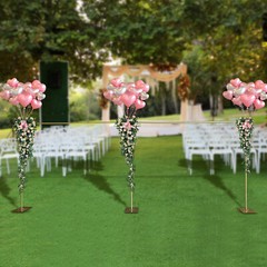 Gold Steel Freestanding Backdrop Stand Adjustable 1.5 × 3m To 3 × 6m For Wedding