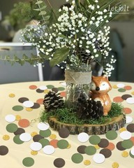 100 Pcs Brown Confetti Glitter Table Decorations Golden Greenery Scatter Paper