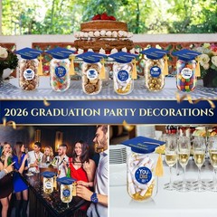 2026 Graduation Table Decorations – 12 Sets Centerpieces with LED Lights, Felt H