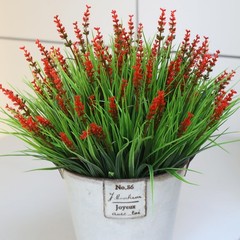 alyptus Artificial Flowers Outdoor 12 Bundles Fake Plants Large, Red