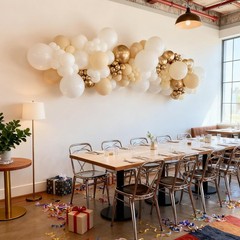 White Sand Gold Balloons Garland Kit, 166Pcs White Sand White Chrome Gold Lat…