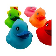 New 12 Lot Color Changing Rubber Ducks Party Celebration 2×2″ Red Green Blue Yel
