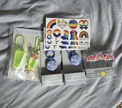 Pride Rainbow Party Lot | Keychains, Candles, 234 Tattoos, Accessories