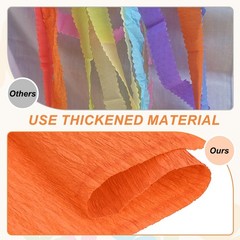 1 PCS Orange Red Crepe Paper Roll 7.9 Ft Long 20 Inch Wide Streamers Party