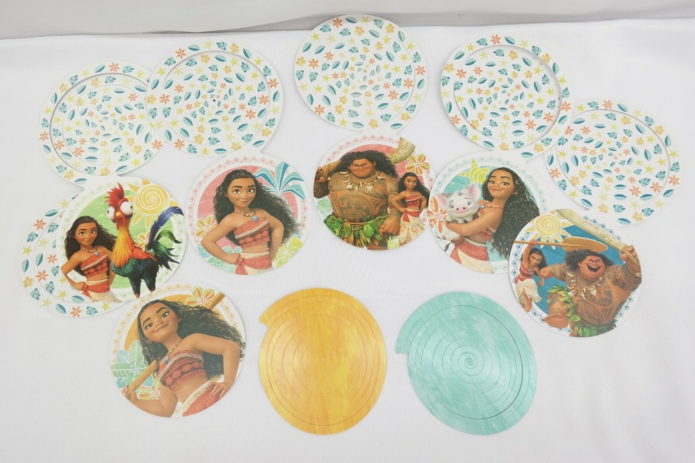 8 Pack Disney MOANA Hanging Swirl Decorations Girls Birthday Party Supplies TF