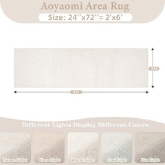 Runner Rug 2×6 Boho Geometric Area Rugs: Small Washable Kitchen Entryway Rug,…