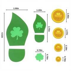 298pcs Leprechaun Footprint Floor Stickers Self-Adhesive Gold Coin Decals Sticke