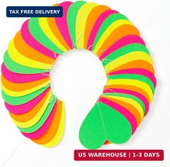 UV Neon Party Decorations Valentines-Day Heart-Garland – 52ft Glow in The Dark 8