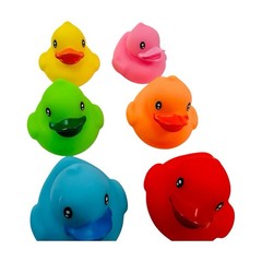 New 12 Lot Color Changing Rubber Ducks Party Celebration 2×2″ Red Green Blue Yel