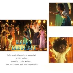 Encanto Birthday Background, 5 x 3 ft Encanto Tapestry Happy Birthday Encanto