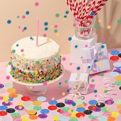 6000 PCS 0.59 Inch Round Confetti Paper Multicolor Dots Circles Party DIY
