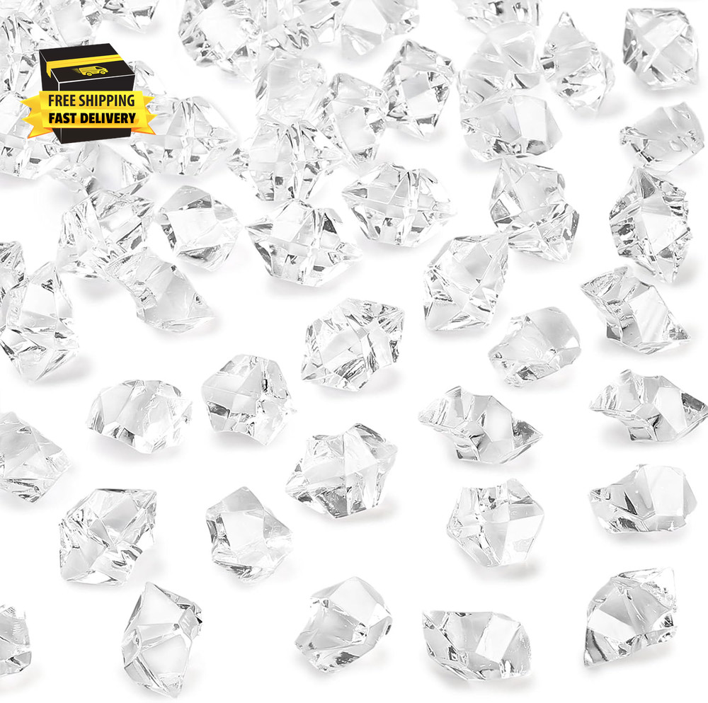 Fake Ice, 150PCS Fake Diamonds, Plastic Diamonds Acrylic Rocks Vase Fillers for