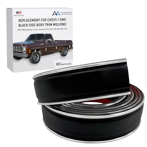 Black Side Body Trim Molding Compatible Quarter Roll – 80″ Black 2.25″ (73-88)
