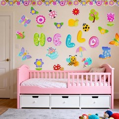 70 PCS Hello Spring Bulletin Board Decorations Floral Plants Paper Cut Outs